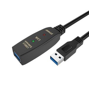 Amplifikatörler Aktif USB 3.0 Uzatma Kablosu 5m 10m Amplifikatör ile USB 3.0 Tip A Erkek - Kadın USB 3.0 Genişletici Tekrarlayıcı Kablo Kablosu