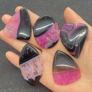 Takılar 5 Paket Geometrik Agate Mor Gri Gri Renk Bloğu Kristal Kuvars Taş Küpe Kolye Kolye Takı Takı El Sanatları