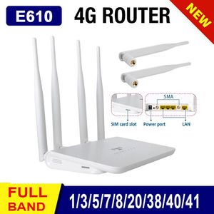 Маршрутизаторы 300 Мбит/с 4G Wi -Fi Router CPE Модем модема 4G Portable Gateway FDD TDD LTE WCDMA Global Network Hotspot WAN/LAN Port E610