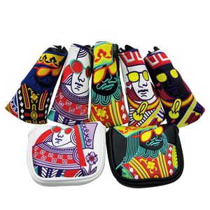 Club Heads Kings and queens knights Golf Putter Headcovers Driver Woods Hybrid club head protective sleeve 230526