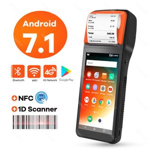 Принтеры Wi -Fi POM -терминал Android 7.1 PDA с 58 -мм Mini Bluetooth Thermal Cement Printer 4G Wi -Fi Mobile Order POS -терминал