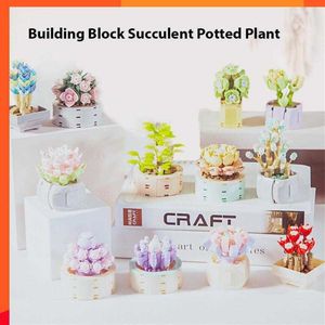 Yeni 1 set sulu meyveler yapı taşları diy bitki modeli gypsophila monte edilmiş tuğlalar çocuk oyuncakları 12 stil klasik oyun yaratıcı abs