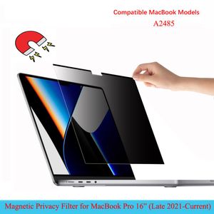 Filtreler Manyetik Gizlilik Filtre Dizüstü Bilgisayar Antiglare Ekran Koruyucusu MacBook Pro 16 için Siyah 