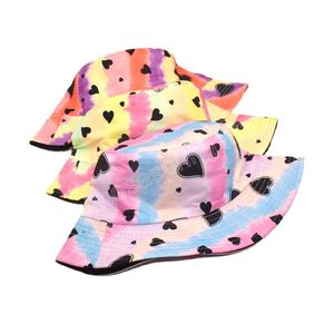 Любовь шаблон печати ведро шляпа-галстук мужчина и женщины лето-цвет соответствующий бассейн мода простая повседневная панама боб шляпы