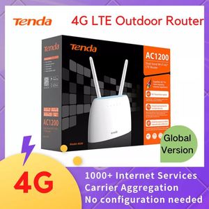 Yönlendiriciler Tendez 4G WiFi Yönlendirici LTE CAT4 3G/4G SIM Kart Yuvası 150Mbps Çift Bant 1200Mbps Açık Kablosuz Yönlendirici IPv6 VPN WAN LAN ANTENLER