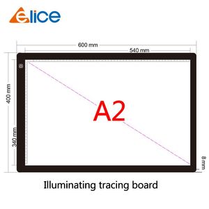 Tabletler A2 ELICE Çizim Tablet LED Dijital Grafikler Işık Pad Kutusu Boyama İzleme Paneli Kopyalama Kopyası Elektronik Sanat Boyama Tablosu