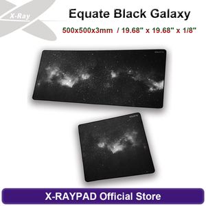 Подушечки 500x500x3 мм, XL Square / 19,68 x 19,68 x 1/8 дюйма Xraypad Equate Gaming Mouse Pad Black Galaxy