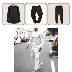 Jogging Giyim Muhteşem Gömlek Takım Uzun Pantolon Nefes Üretilebilir Kahraman Kuff Rahat Erkekler Trailsuit Bahar 2 PCS/Set