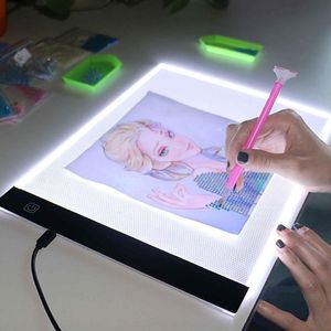 Tabletler A3/A4/A5 Beden LED Işık Pad Göz Koruması Elmas Boyama İçin Daha Kolay İşe Alım Üç Seviye Döner Olabilir Boyama Pedi