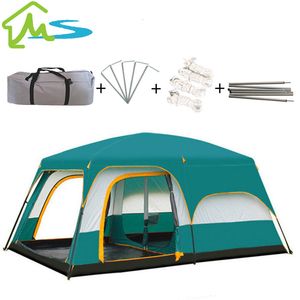 Tents and Shelters 4-6 Person The Camel Outdoor Big Space Camping Tent Two Bedroom Tent Ultra-large Hight Quality Waterproof Camping Tent 230526