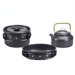 All Terrain Wheels Parts RV Ultra-light Aluminum Alloy Camping Cookware Utensils Outdoor Cooking Teapot Picnic Tableware Kettle Pot Frying