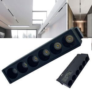 6W Palet lambası Manyetik Spot Izgara Işık Track Light Modern Tavan Ev Dekor