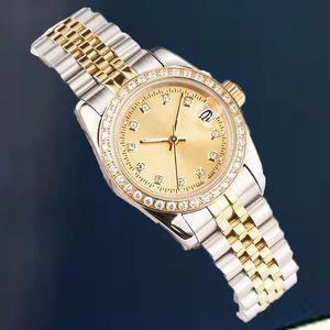 Kadınlar 36mm Kadın Lover için İzle 31mm Diamond Saat Otomatik Saat Mor Arama Hareketi Takvim Kol saat