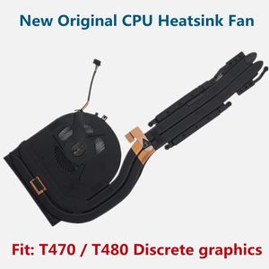 Pads Новый оригинальный вентилятор охлаждения CPU Cooler для Lenovo ThinkPad T470 T480 Heatsink SWG Integrated / Discrete Graphics 01yr202 01yr200