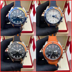 Erkekler için Erkekler Vk kuvars saatler Menwatch Designer Watches 42mm Moda Saatleri Deri Kayış Lüks Saat Montre De Luxe Kol saat