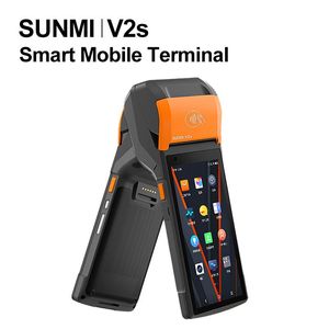 Yazıcılar Sunmi V2S Android 11 Akıllı Handheld POS PDA Terminali 5.5 inç 58mm Mobil Termal Makbuz Etiketi Yazıcı 2+16GB NFC 2D Tarayıcı