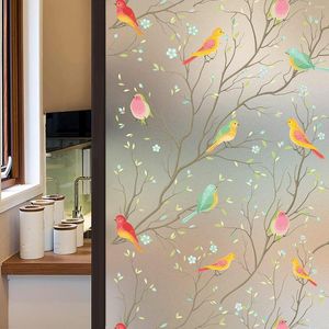 Window Stickers Privacy Film Stained Glass Non-Adhesive Static Cling Decorative Frosted For Home