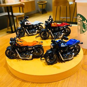 Mini Harley Motorcycle Return Car Chave de Chave de Chave de Toy Cool Toy Model pendente