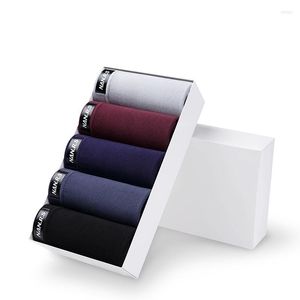 Mutande 5 Pz/lotto Biancheria Intima Degli Uomini Boxer Shorts Boxer Sexy da Uomo Per Uomo Mutandine Maschili Gay Fibra di Bambù XXXL