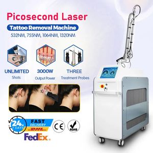 Laser de picossegundo com remoção de tatuagem a laser de diodo Nd Yag Laser Máquina de sardas Pico taotoo dispositivo removedor 3000w 2 anos de garantia