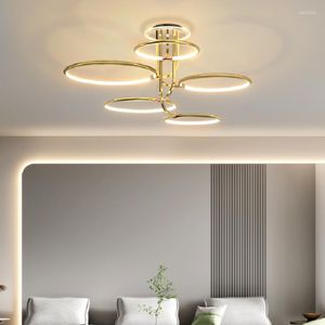 Tavan Işıkları Altın Kaplama Oturma Odası Fikstür Yatağı Işığı Modern Lamba Kapalı Aydınlatma