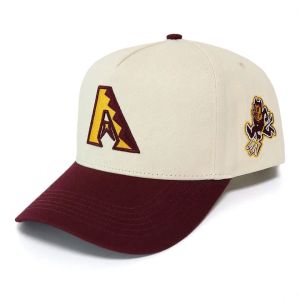 % 100 Pamuk Tasarımcı Şapkası Dimi 5 Panel Beyzbol Kapağı 2 Ton Renkli Özelleştir Logo Bir Çerçeve Kapakları