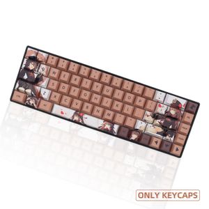 Kombinasyonlar 138keyler jenshin etkisi klavyeler oyun karakter hutao klavye dekorasyon hayranları otaku oyun oyuncusu cosplay sahne sahne hediyeleri anime anahtar kapağı