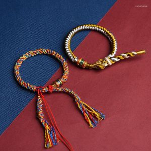 Очарование браслетов в тибетском стиле рука рукой хлопковой браслет Diy