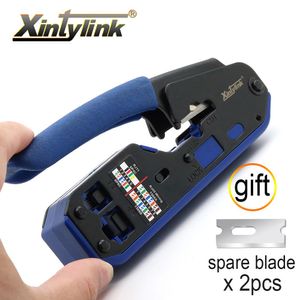 Tang XintyLink RJ45 Sıkıştırma Aracı pense Ağı Suçlu Striptizci Kesici Ethernet Kablo Kelepçesi RG45 CAT6 CAT5E CAT5 RJ11 Konektör