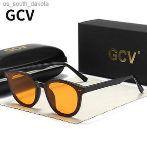 Güneş gözlükleri GCV Erkek Kadın Gece Görüşü Güneş Gözlüğü Gözlükleri Sarı Turuncu G M Gecely Gafas De Sol L230523