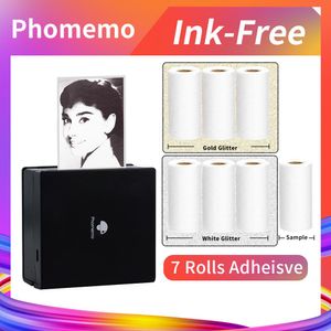 Принтеры Phomemo Thermal Printer M02 Portable Printer для Android + Системный iOS Системный телефон фото Diy Art Picture Sticker Text Note Печать