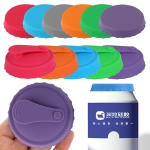 Colorful Silicone Can Lid Covers for Soda, Beer, and Beverage Cans - Leak-Proof and Reusable Can Protectors