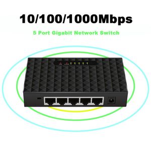 Switches gigabit mini 5port masaüstü gigabit anahtar / fast ethernet ağı anahtarı LAN hub / tam veya yarım dubleks