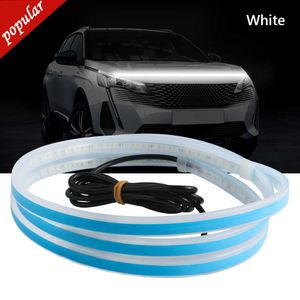 Yeni 150cm 180cm LED araba kaput ışıkları Strip Evrensel Motor Kaput Kılavuzu Dekoratif Işık Çubuğu Otomatik Farlar Araba Gündüz Koşu Işığı