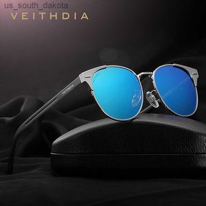 Sunglasses VEITHDIA Unisex Retro Aluminum Brand Sunglasses Polarized Lens Vintage Eyewear Accessories Sun Glasses Oculos For Men Women 6109 L230523