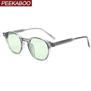 Occhiali da sole Peekaboo TR90 montatura quadrata occhiali da sole polarizzati uomo uv400 acetato occhiali da sole estivi per donna spiaggia stile coreano retrò 2022 L230523