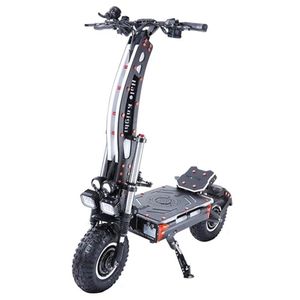 Halo Knight T107Max Off-road Electric Scooter 14 Inch Pneumatic Tires 2*4000W Dual Motors 120Km/h Max Speed 72V 50Ah Battery 125KM Max Range 200KG Max Load -Black