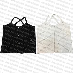 Женщины Sexy Halter Camis Summer Knitted Vest Fashion Hollow Knits Top Breathable Knitwear Tops