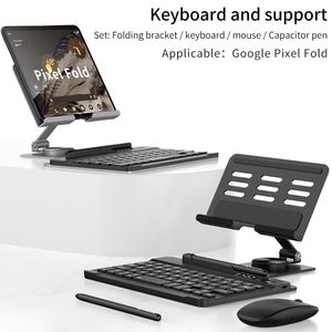Google Pixel Fold Bluetooth Klavye Tutucu Masa Dönme Standı Masaüstü