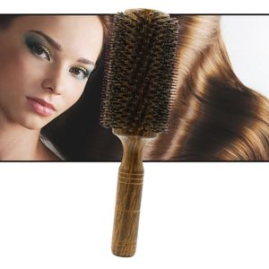Волосные щетки Профессиональные высококачественные 63 -мм кабар из щетины деревянные деревянные щетки для укладки волос в кудрятках и прямой парикмахерской 230529