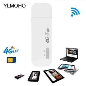 Yönlendiriciler YLMOHO 3G 4G LTE WCDMA WIFI MODEM USB DONRUK KİLİTLİ KAPILLI KAT4 150MBPS Kanat Yönlendirici Araba Ev/SIM KART YÜKSEKLİ