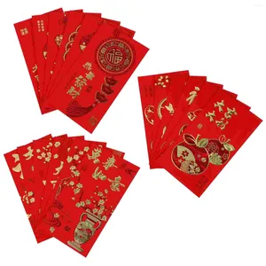 Hediye Sargısı 36 PCS 2023 Yıl Kırmızı Zarf Chinoiserie Dekor Para Zarfları Şanslı Cepler Çin Hong Bao