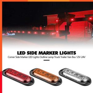 Yeni LED yan işaret ışıkları kırmızı açıklık römork kamyonu RV LED ışık lambası kırmızı su geçirmez 12/24V güvenlik uyarı genişliği göstergesi