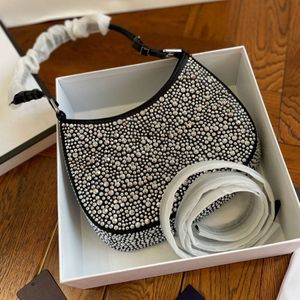 Luxurys Omuz Çantası Cleos naylon torbalar tasarımcı elmas çanta cleo hobo sahte kristal moda bayan crossbody Klasik Marka Koltukaltı BadYdZ #