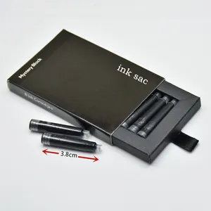 Dolma kalemler için toptan fiyat 16 adet siyah mini mürekkep kesesi kırtasiye yazma pürüzsüz kalem aksesuarları