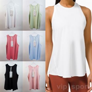 Lu Align Lu Yoga Women Top Sport Vest Tank Lady Упражнение Fitness Sexy Smock Athletic Gym идеально негабаритный обложка йога.