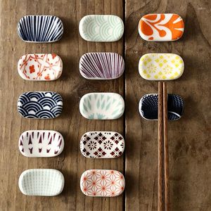Chopsticks Japanese Style Ceramic Holder Stand Cute Animal Design Chopstick Rack Pillow Care Rest Kitchen Art Craft Tableware