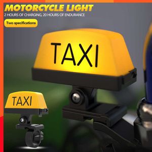 Nova decoração da motocicleta modificado alça ajustável luz do capacete usb recarregável aviso caixa de táxi sinal lâmpada led iluminação