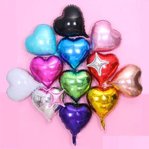 Parti dekorasyonu 18 inç aşk kalp folyo balon 50pcs/lot çocuk doğum günü balonları düğün dekor dh0931 damla teslimat ev bahçesi dh8sy