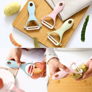 Фруктовые овощные инструменты творческий керамический карточный картофель с кухонными аксессуарами кухня Поставки керамики фрукты кожа нож E0531